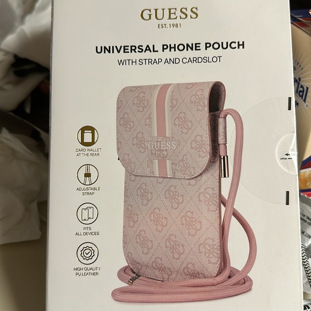Guess Universal phone pouch with strap and card slot